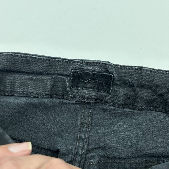 Mother High Waisted Looker Ankle Fray Black Guilty Glitter Racer Stripe Jeans 26 - Picture 8 of 16